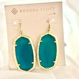 NWT Kendra Scott gold drop earrings - blue